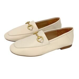 Quince Italian Leather Horsebit Loafer Womens 7 Shoes Bone